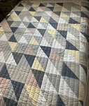 Ll Bean Flying Geese Queen Patchwork Triangle Quilt Used For Staging New 90X95. Fixed Price $125.00.