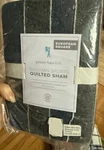 Pottery Barn Sullivan Sports Quilted Shams Euro Set Navy Blue 26 Pair Kids. Fixed Price $49.50.