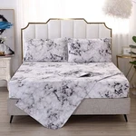 Mag Marble Bed SHEET,4PCS Black White And Gray Twin Size, Modern Pattern Prin.... Fixed Price $28.21.