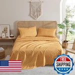 Indigo Ink King Size 4-PIECE Set Fitted & Flat Pillowcases Me. Fixed Price $59.63.
