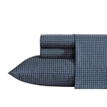Nautica Reece Plaid King Linen Set Navy Blue Cotton Percale Bedding. Fixed Price $70.19.