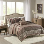 Madison Park Quilt Set Luxurious Jacquard Stripes Design - All Season, Coverl.... Fixed Price $133.53.