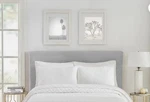 2 Trina Turk Cotton Quilted Basket Weave White Pillow Shams King. Fixed Price $18.00.