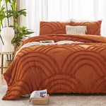 Enjohos Twin/twin Xl Comforter Set Burnt Orange Tufted Rainbow Boho Bedding. Fixed Price $92.22.