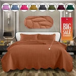 Luxurious Embossed Bedspread Reversible Plush Coverlet Soft Quilt Summer Bedding. Fixed Price $27.89.
