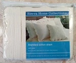 Sierra Home Collections Tara Standard Cotton Sham Ivory Quilted Scallop Edge. Fixed Price $12.98.