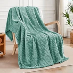 Exclusivo Mezcla Soft Fleece Throw For Couch, Cozy Lightweight Blankets. Fixed Price $13.95.