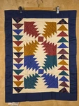 Handmade Log Cabin Pillow Sham Quilted Flight Of Fancy 28 X 22". Fixed Price $20.00.