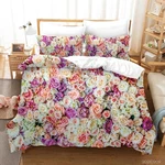 3D Pink Purple Flower Plant Quilt Cover Bedding Sets Pillowcases Queen. Fixed Price $71.40.