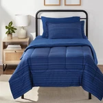 Twin/twin Xl Comforter Set With Sheets, 5-PIECE Blue Calvin Striped Bedding, Lig. Fixed Price $72.36.