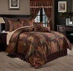 Chezmoi Collection Amelia 9-PIECE Floral Jacquard Patchwork Comforter Set, Multi. Fixed Price $115.99.