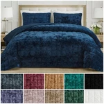 Chezmoi Collection 3-PIECE Double Square Stitched Distressed Velvet Quilt Set. Fixed Price $77.99.