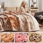 2-LAYER Thickened Raschel Blanket Fluffy Warm Winter Autumn Bed Floral. Fixed Price $39.99.