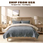 Pottery Barn Velvet Scalloped Edge Reversible Quilt Stormy Blue/ Loden/bronze. Fixed Price $154.99.