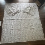 Vtg Simply Shabby Chic Blue Floral Queen Ditzy Daisy Quilt Bedspread Pillow. Fixed Price $79.99.
