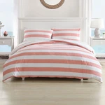New Tommy Bahama Awning Stripe Quilt Cover Set Coral Queen 3PCE. Fixed Price $56.76.