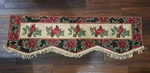 Violet Linen Decorative Christmas Cardinal Design Tapestry Window Valance. Fixed Price $22.00.
