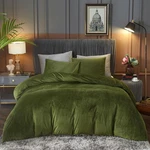 Ivellow Velvet Duvet Cover Queen Set Sage Green Comforter 3PCS Ultr. Fixed Price $79.99.