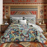 Boho Style Quilt Set,bohemian Floral Beddding For Queen Color. Fixed Price $67.63.