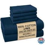 Casa Platino Sheets Set 100% Cotton Bed King, Breathable & Crisp. Fixed Price $74.99.