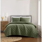 Brooklyn Loom Full/queen Cotton Shell Diamond Washed Quilt Set Green. Fixed Price $55.99.