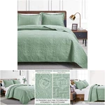 3 Piece Queen Quilts Sage Bedspread Comforter Modern Coin Pattern Summer. Fixed Price $85.99.