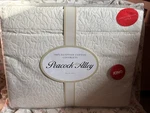 Peacock Alley Ivory Quilted King Egyptian Cotton Coverlet New. Fixed Price $110.00.