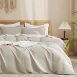 Waffle Duvet Cover Set Queen Size, 3 Pieces Soft Bedding For All Seasons Linen. Fixed Price $78.78.
