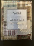 Greenland Home 2-PIECE Oxford Quilt Set, Twin, Red/ Multicolor, Nwt. Fixed Price $79.95.
