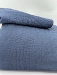 Pottery Barn Belgian Flax Linen Handcrafted Queen Quilt, Midnight Blue + 1 Sham. Fixed Price $149.00.