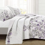 Lush Decor Tanisha Reversible Floral Quilt Set, 5 Piece Full/ Queen,gray.... Fixed Price $138.80.