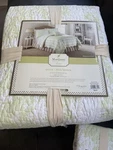 Mary Jane Farm Quilt Set Full Queen Green Floral Cotton Nwt And Sham. Fixed Price $140.00.