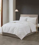 Natori "tama" 3PC Full/queen Quilt/coverlet/bedspread Set Ivory Nip Beautiful. Fixed Price $179.99.