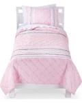 Sheringham Road Charlotte 2PC Quilt Set Twin Levtex Girls Kids Pink White. Fixed Price $149.99.