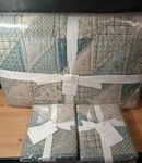 Pottery Barn Ellis Reversible Cotton Quilt Full Queen Sham Standard Blue #Z1210. Fixed Price $199.99.