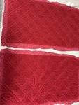 Rare Pottery Barn Velvet Diamond Silk Trim King Sham Ruby Red Christmas. Fixed Price $52.79.