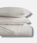 Ienjoy Home Beige Stripe Stitch 3-PIECE Quilt Set, Full/queen. Fixed Price $63.00.