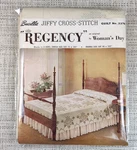 Bucilla Regency Stamped Cross Stitch Quilt Top 3376 Single Twin 72"X103". Fixed Price $27.99.