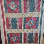 108"X45" Christmas Floral Fabric Pillow & Quilt Panel New Cranston Collections. Fixed Price $14.99.