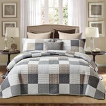 Pangushan 100% Cotton Quilt QUEEN(90"X98"), Grey/brown/black/white. Fixed Price $141.82.