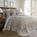 Levtex Home Adare Taupe Quilt Set 3 Pc Full/queen 88X92 In. Fixed Price $80.00.
