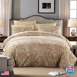 Brandream Duvet Quilt Cover Queen Size Gold Chic Paisley Regal Themed. Fixed Price $152.00.