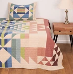 Pendleton Opal Springs Quilt Set Twin Blu Green Red Multicolor Standard Sham. Fixed Price $138.59.