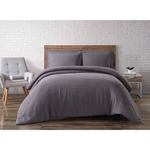 Full/queen 3PC Flax Linen Duvet Set Charcoal - Brooklyn Loom. Fixed Price $67.14.