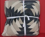 Pottery Barn Aubrey Velvet Patchwork Quilt, F/q 92"W X 88"L Steel Blue New. Fixed Price $189.95.