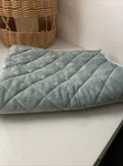 1 Standard Luxe Diamond Stitch Velvet Quilt Sham Threshold Light Teal Green. Fixed Price $18.00.