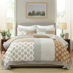 Finlonte King Quilt, 100% Cotton Comforter Size, Brown Grey Farmhou.... Fixed Price $169.50.
