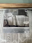 Lush D Cor 3PC Full/ Queen Hygge Geo Reversible Cotton Quilt & Sham Set. Fixed Price $24.77.
