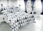 Embossed Printed Bedspread Coverlet Quilt Set, Modern Geometric Triangle Queen. Fixed Price $76.99.