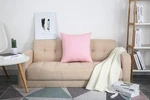Decorative Pillow Case Cotton Canvas 20X20 Pink Solid Hidden Zipper Outdoor Yard. Fixed Price $15.99.